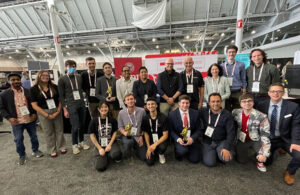Participants in the MassRobotics Form & Function Challenge at the 2023 Robotics Summit & Expo.